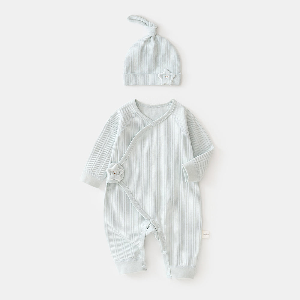 Babibele butterfly romper - premium cotton bodysuit for newborns & infants (spring/autumn) - includes hat