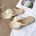 Women's slippers - 2024 summer new arrival: trendy bowknot flat sandals, versatile outdoor wear, waterproof soft sole, women's thong sandals