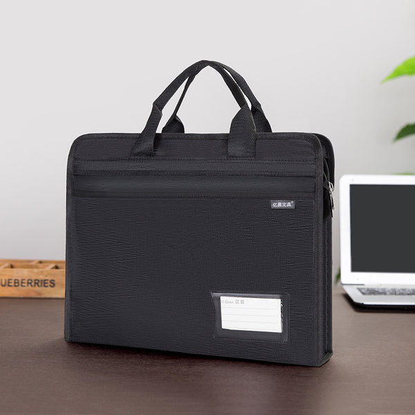 Yiyunchen briefcase file bag men's handbag with business card insert card office large capacity a4 information bag