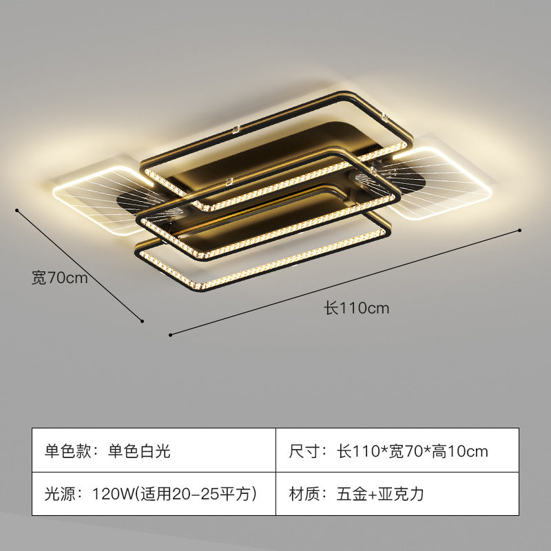 2025 new atmospheric light luxury living room light ceiling light master bedroom lighting combination whole house package simple and modern