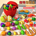 Kids' fruit cutting playset - peel, slice, and chew! early education toy for babies - realistic simulation to enhance cognitive skills