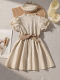 spring/summer new arrival: cross-border pastoral style girls' embroidered dress with headscarf