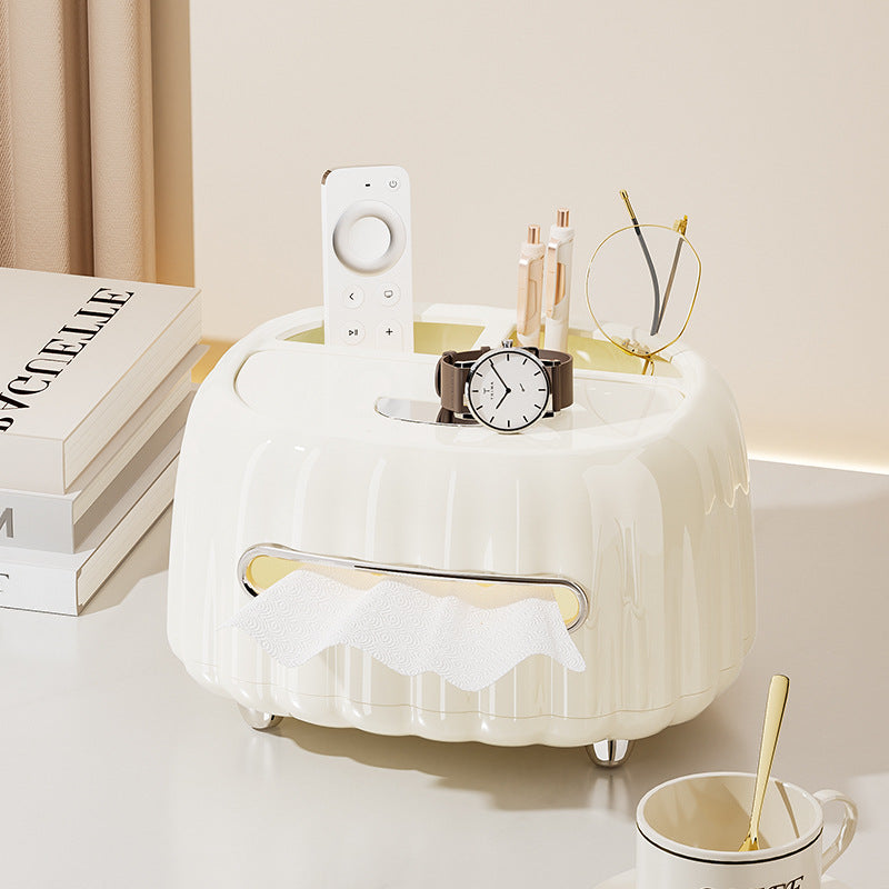 Creative Nordic light luxury tissue box Multifunctional home living room Office coffee table Remote control Desktop storage Carton