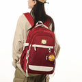 Large capacity backpack women's ins niche style double shoulder bag high school student casual sports backpack men's versatile laptop travel bag