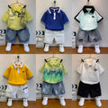 boys' short-sleeve t-shirt summer kids' half-sleeve top trendy cool boy's outfit baby casual two-piece set