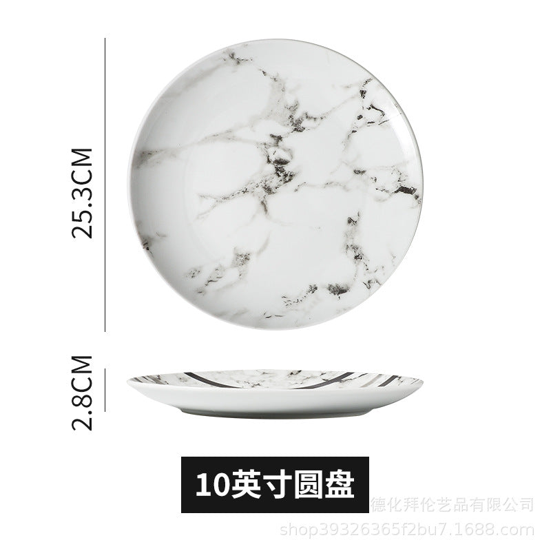 European-style popular creative ceramic dessert plate, three-layer skewer plate, snack plate, pastry plate, afternoon tea special flat plate