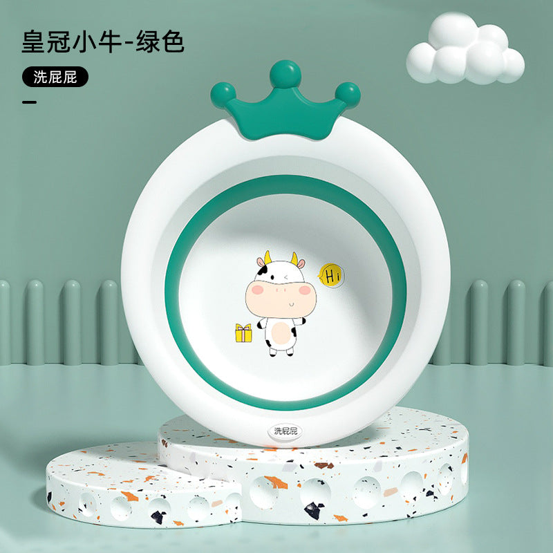 Thickened kids foldable washbasin baby washbasin for home baby foot wash pp basin kids wash basin