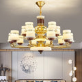 For home house classy chandelier natural jade duplex new lamp zhongshan full copper ancient town new chinoiserie marble