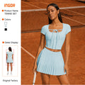 Spring/summer new tennis skirt set badminton sports skirt short skirt two-piece set golf yoga skirt wholesale women's