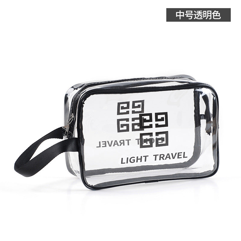 Portable PVC Travel Waterproof Cosmetic Bag Dry and Wet Separation Cosmetic Wash Bag Portable Clothing Storage Swimming Bag