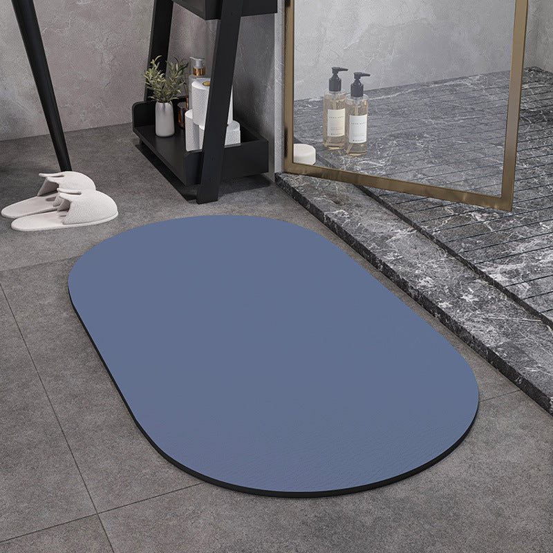 Solid color diatom mud floor mat bathroom quick-drying absorbent mat household upholstered mat bathroom square simple non-slip foot mat
