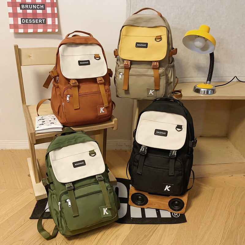 New large-capacity sturdy and durable backpack, schoolbag, high school student fashion trend backpack, computer bag