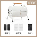 Small portable outdoor bbq grill with collapsible chimney, charcoal camping bbq grill for outdoor cooking and barbecuing