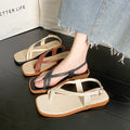 2025 new women's thong sandals - summer outdoor wear, trendy instagram-style flat roman sandals, one-strap flip-flops