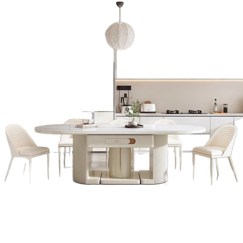 Fully automatic mahjong table & dining table combo - modern minimalist rock slab design for home use - multifunctional mahjong machine for dining room and living room