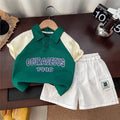 summer new arrival: boys' casual short-sleeve two-piece set - trendy kids' clothing wholesale