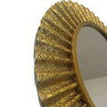 Golden retro european mirror - exquisite palace-style carved decor for living room, bedroom, or entryway - elevate your home's style