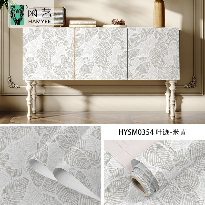 Cross-border fashion personalized brush wallpaper thickened hotel wall decoration wallpaper with glue self-adhesive background wall sticker wholesale