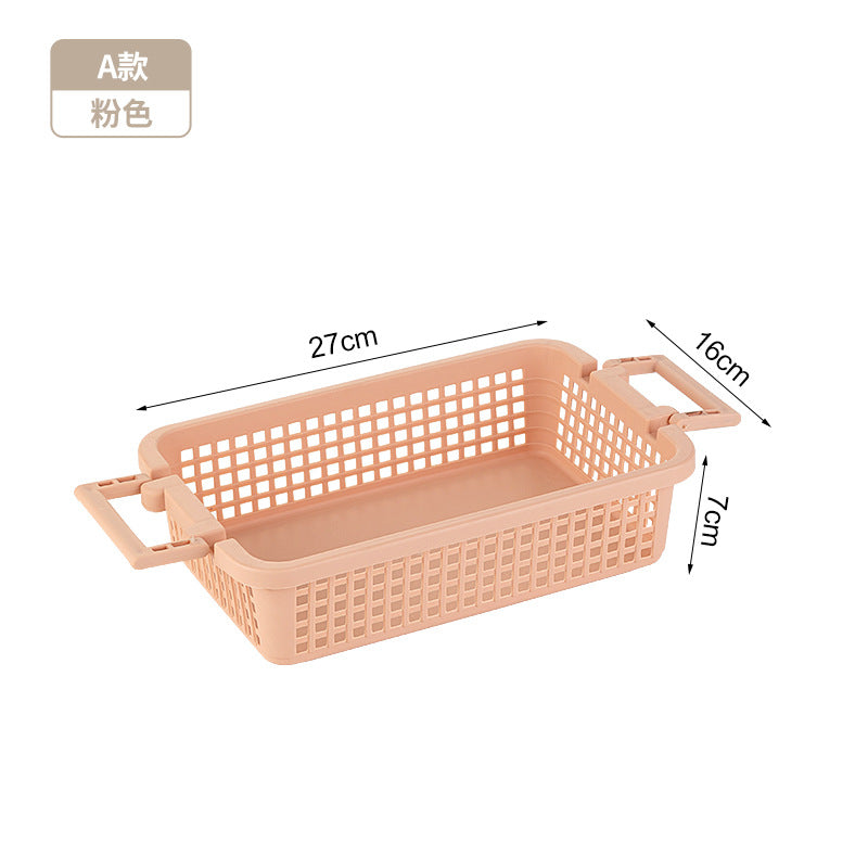 Kitchen Storage Basket Toy Sundries File Desktop Storage Basket Plastic Basket Dirty Clothes Bathing Storage Box Storage Basket