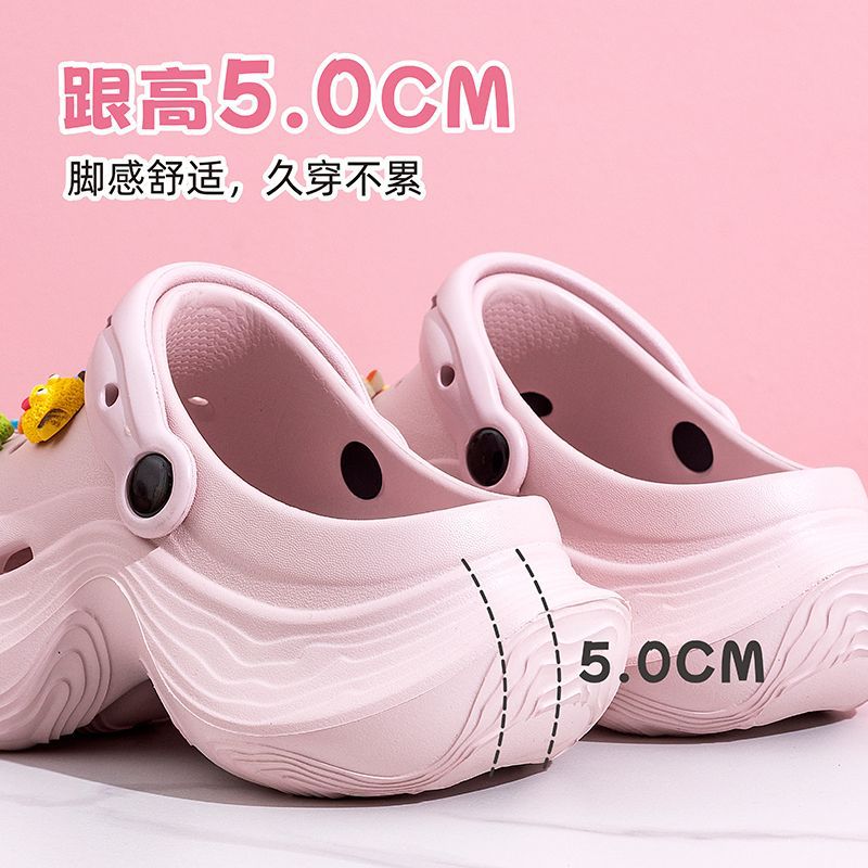 Women's clogs - 2025 summer new fashion, anti-slip, breathable, soft sole, odor-resistant, thick sole, height increasing sandals for outdoor wear