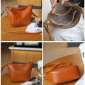 Genuine leather bag women's 2024 spring and summer new arrivalclassy niche small toe first layer cowhide women's bag shoulder crossbody bag