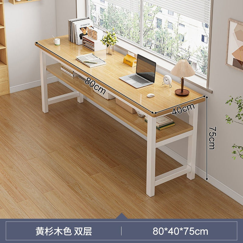 Desk student for home rounded corner bench desk against the wall across the bed simple rental house double double computer desk