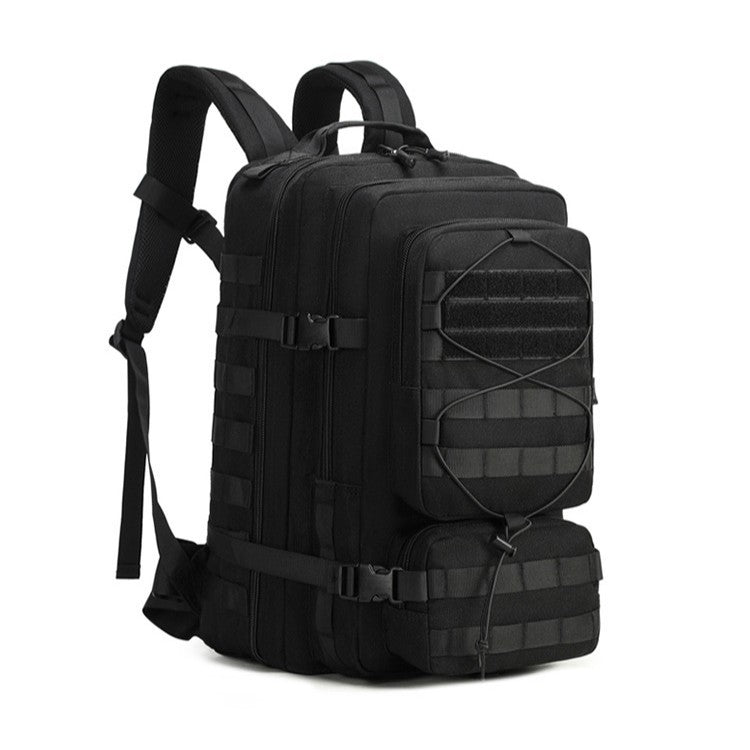 Outdoor sports backpack Large capacity bottom strap storage Mountaineering bag Camping bag Men's anti-splashing fishing backpack