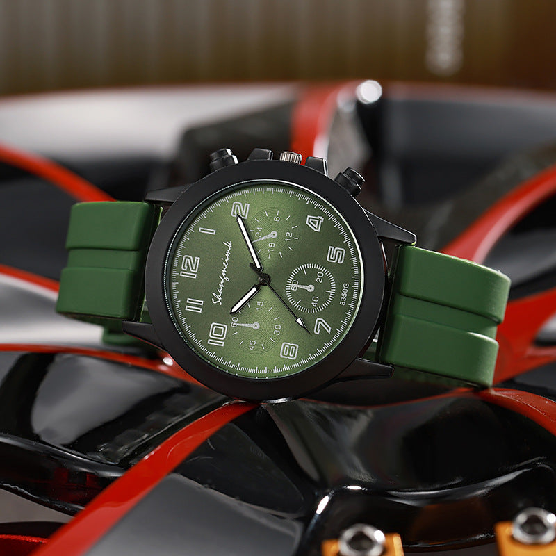 2024 new shangmei export silicone alloy quartz electronic watch business quartz watch student factory direct sales