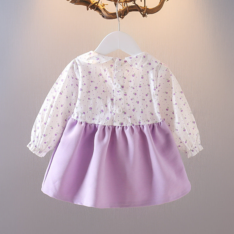 Girls' dress autumn collection : stylish spring and autumn children's wear, baby princess cute dress, kids' long-sleeved skirt
