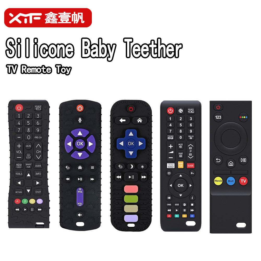 Baby Teether Toy Cross-border Silicone Baby Teether Food Grade Remote Control Teether Molar Stick Toy