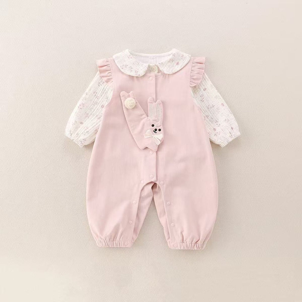 Baby clothes autumn outfit newborn romper girl super cute stylish overalls set spring new set