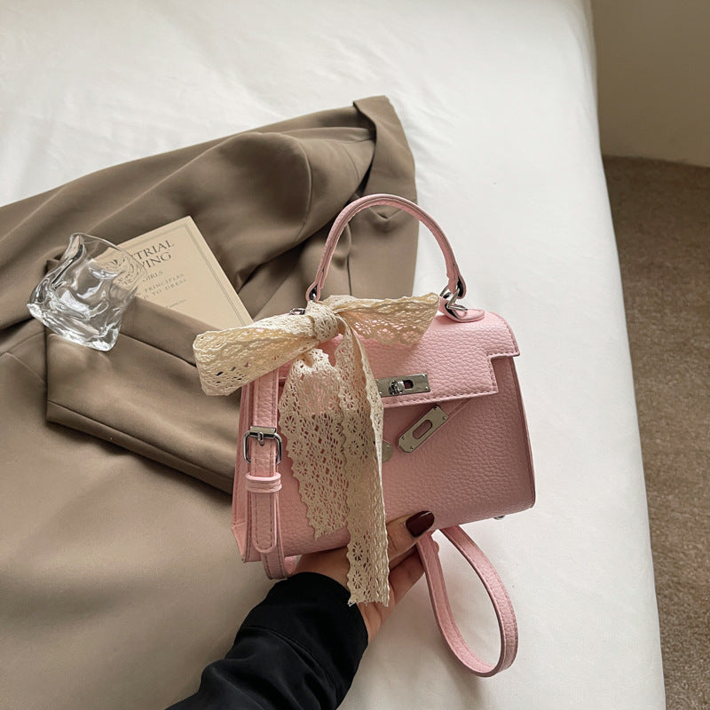 New bag women's 2025 popular high-end spring summer fashion versatile shoulder messenger bag portable Kelly bag