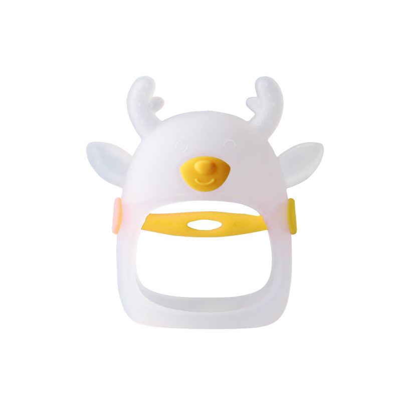 Anti-baby eating hand cover hand biting glue toothpaste  popular food grade silicone molar stick baby biting toothpaste