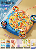 Extra large blue - rechargeable version [45 magnetic fish + 4 buckets + 8 rods + 4 3d scenarios]