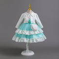 New three-piece skirt kids dress tutu princess skirt girl piano performance dress baby dress