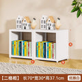 Freestanding steel bookcase for home use - modular grid design, wall-mounted or freestanding, multi-tier bookshelf, children's iron art storage rack