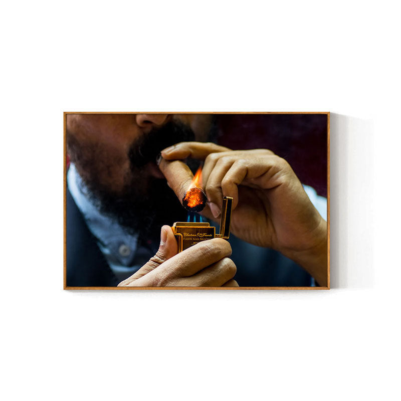 Cigar bar hanging painting American bar high-end club nightclub box wall decoration painting whiskey tobacco and alcohol shop mural