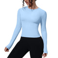 new arrival sports nude waist silmlong sleeves breathable yoga clothes t-shirt running training fitness tops for women