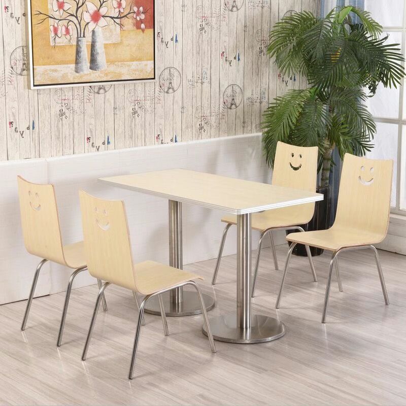 Burger restaurant table, restaurant table, snack fast food restaurant table and chair, milk tea shop staff canteen table and chair combination for commercial use
