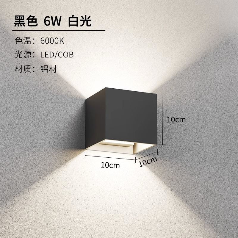 Led wall lamp hotel courtyard balcony waterproof stair aisle outdoor wall washer up and down light wall illumination light