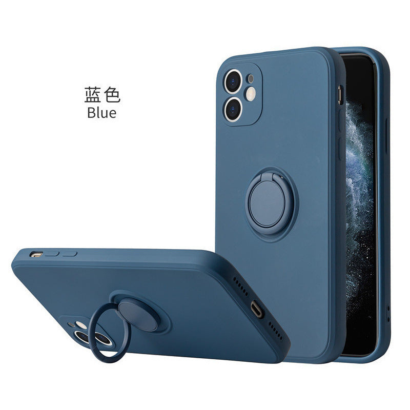 Suitable for samsung s25ultra mobile phone case s24fe liquid silicone ring holder all-inclusive s10 lens protective case