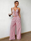 american suitstripes vest and stretch straight-leg pants casualtwo-piece set direct supply