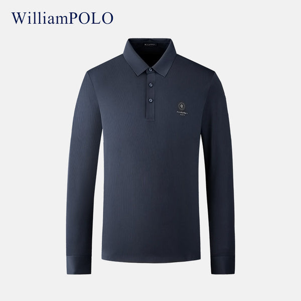Emperor Paul Polo Shirt Men's Autumn and Winter Business Daily Casual Middle-aged Men's Top New Men's Long Sleeve T-Shirt
