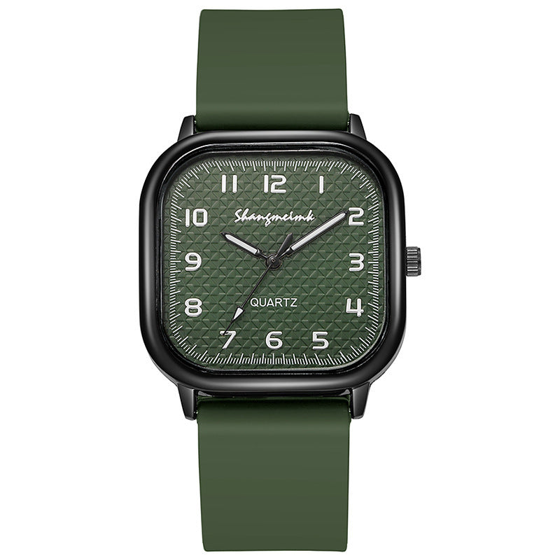 square alloy case silicone strap vintage style women's new quartz watch women's factory direct sales wholesale