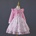 hot seller: girls' printed two-piece set - jacket & a-line skirt - new autumn/winter collection - girls' princess dress -