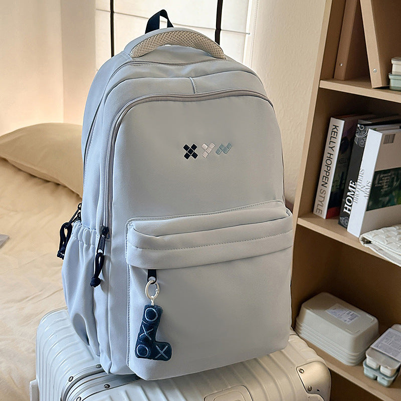 New korean-style backpack, high-end design, niche and trendy, versatile backpack for middle school, high school, and college students, large double shoulder bag