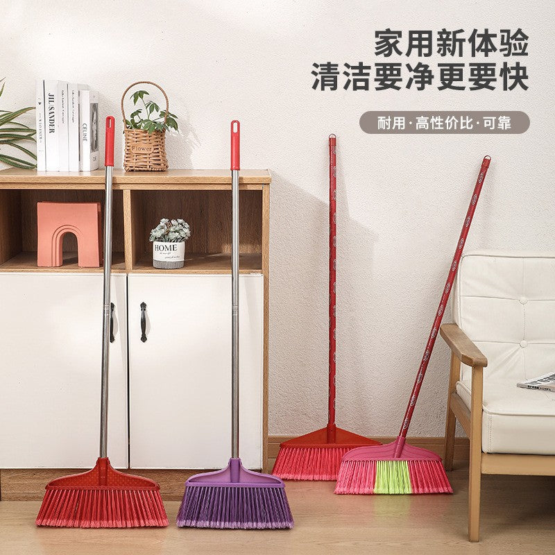 Batch Plastic Broom Wholesale Soft Hair Glue Broom Household Plastic Cleaning Products Broom Sweeping Floor Hard Hair Broom