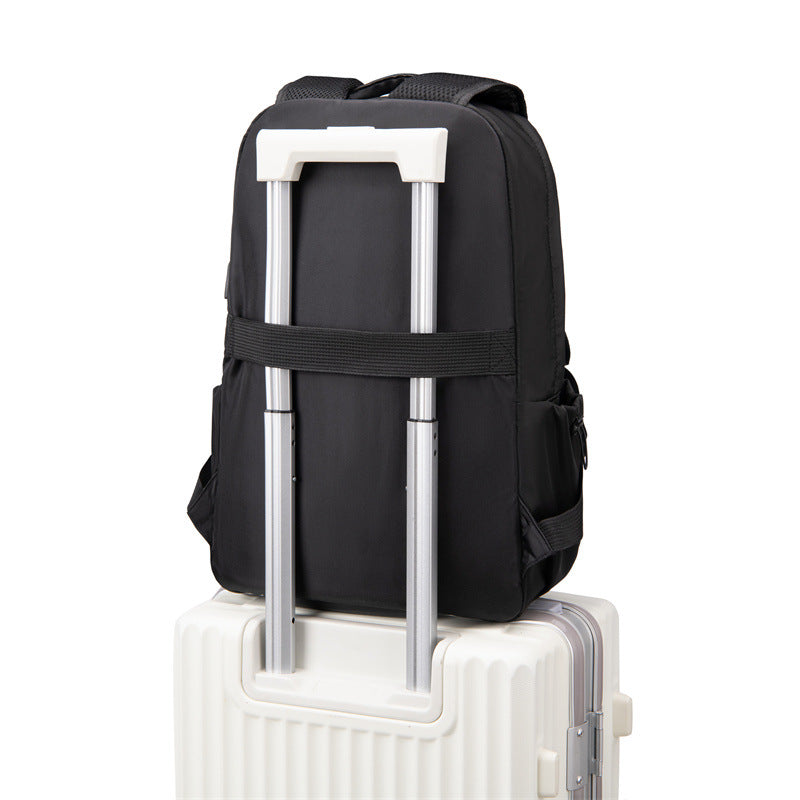 School bag female college student Japanese ins classic solid color Harajuku student backpack wholesale large capacity versatile backpack