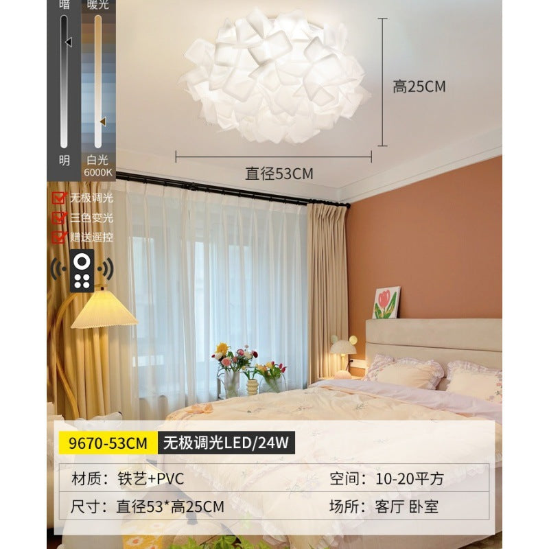 Huiyuan Children's Room Ceiling Light Warm Eye Protection Cream Wind Room Lighting Modern Simple Master Bedroom Light E