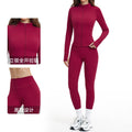 brushed new arrival yoga suit silmslimming look quick-drying fitness clothes outdoor running sports suit for women 4520